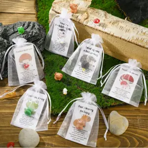 Employee Appreciation Gifts Set, Resin Animal Inspirational Cards, Back-To-School Student Teacher Colleague Pocket Gifts, Party Favors Assortment, Gift Bag