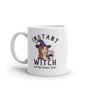 Instant Witch Just Add Pumpkin Spice Mug Funny Halloween Coffee Cup - 11oz Funny Coffee Mugs Ceramic Printed Drinkware Cup