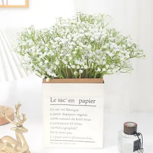 Serra Flora 50 Pcs Real Touch Gypsophila Artificial Flowers Premium White Baby's Breath Stems for Bridal Bouquets Table Settings Farmhouse Decor summervibes graduation