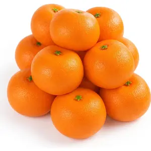12 PCS Lifelike Fake Oranges Artificial Faux Fruits for Decoration, Perfect for Home Kitchen Cabinet Decor and Photography Prop