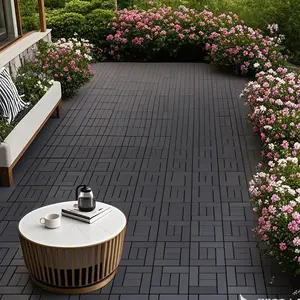 ZZ Style 12" Patio Deck Tiles, 44pcs,DIY Module Interlocking Decking Tiles Floor Tile Outdoor and Indoor,Easy and Quick Installation Court Tiles
