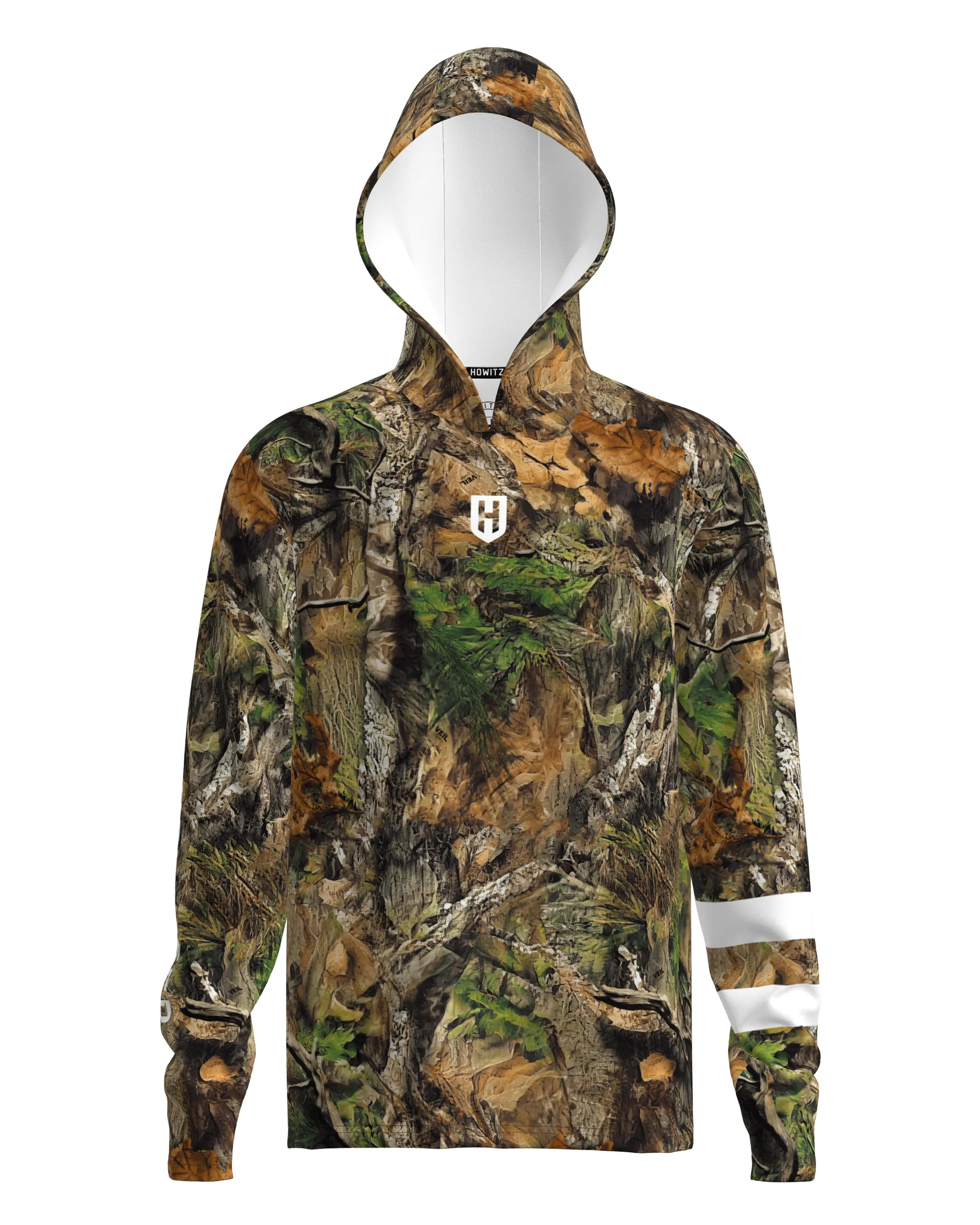 Howitzer Men's 2X/3X Fitted Pullover Hoodie - Camouflage Style, H3-DRI*LITE Performance Fabric, 4-Way Stretch, Moisture Wicking, UPF Sun Protection