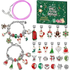 Advent Calendar 2025 Girls, Jewelry Making Kit Charm Bracelet Advent Calendar for Kids Countdown to Christmas, DIY Christmas Arts and Crafts for Girls Age 4-12, Teenagers, Teens Girl, Adults, Women