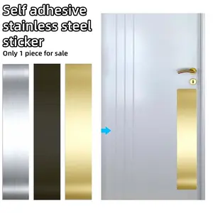 41x10cm Self-adhesive Stainless Steel Brushed Wall Sticker, Wall Decoration Molded Metal Decorative Sheet, Peeled and Pasted Brushed Finish, Suitable for DIY Home Decoration