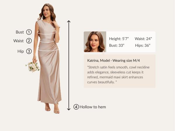 Ever-Pretty 2026 New Trend Silky Satin Bodycon Dress – High Stretch, Moderate Thickness & Breathable – Your Go-To for Prom, Bridal Party & Evening Gala ES02727