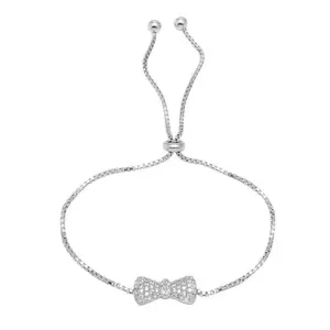 Sterling Silver Bow Tie Bracelet - Elegant Design with Bow Tie Detail, Perfect for Any Occasion