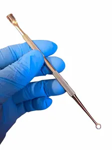 Nail Extravaganza Cuticle Pusher #1 Stainless Steel 6.5mm Gouge & Manicure Ring Round Handle Precision Tool for Cuticle Work
