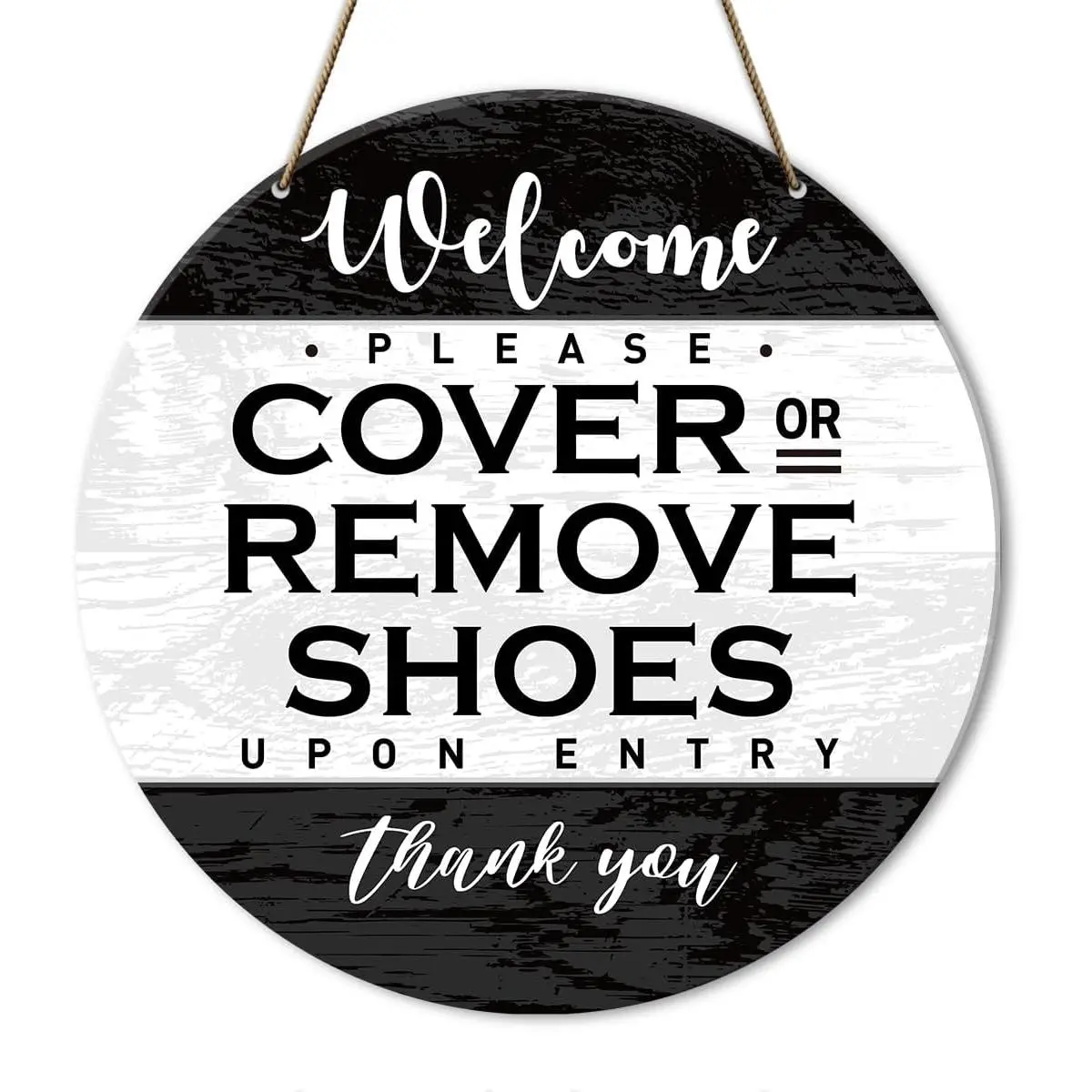 Please Remove Your Shoes Sign, Take off Your Remove Shoes Sign for House Front Door Wooden Hanging Sign, Cover or Remove Shoes, Housewarming Gifts for New House Home Women Men