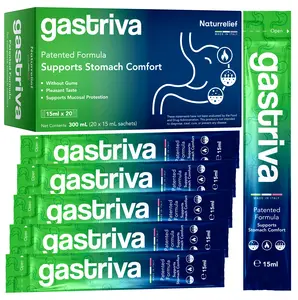 GASTRIVA Natural Acid Reflux & Heartburn Support | Hyaluronic Acid + Sodium Alginate Based Stomach Comfort Supplement | GERD & LPR Support | Indigestion Relief
