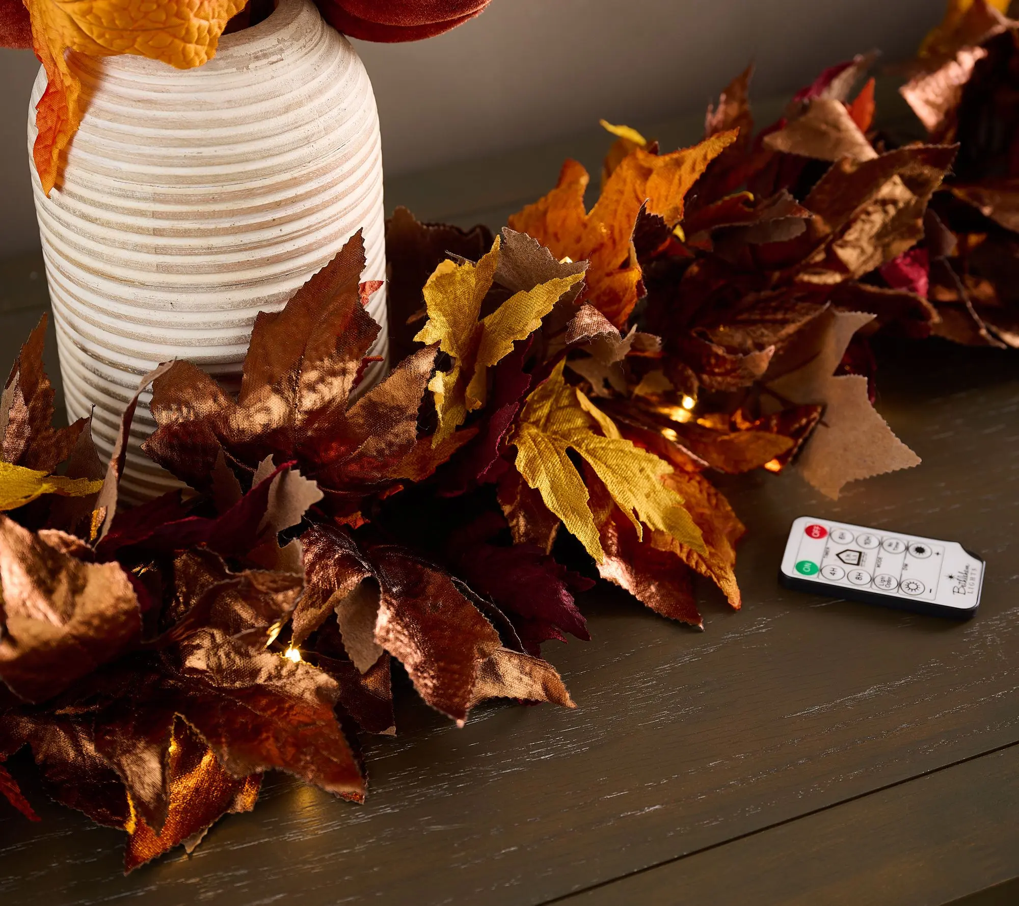 72" Golden Leaf Indoor/Outdoor Harvest Garland by Kim Gravel