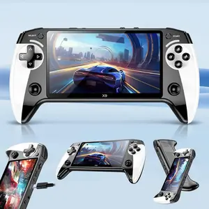X9 Handheld Game Console, Rechargeable Compact Portable Racing Gaming Machine, 10 Emulator Games, Wireless Home and Travel Use, Lithium Ion Battery