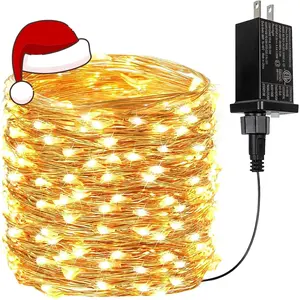 66Ft 200 LED Fairy Lights Plug in, Waterproof String Lights Outdoor & Indoor 8 Modes Christmas Light Bedroom Decor, Timer Twinkle Lights for Girl's Room Garden Party Christmas Decorations (Warm White)