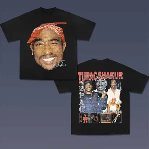 TuPac Shakur Shirt, Vintage, Oversized, Hip Hop Rap T Shirt Bootleg, Top Casual Basic, Unisex Cotton Tee, Womenswear Menswear, Top Shirt