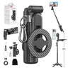 2026 Upgraded 4-in-1 Magnetic Selfie Stick with Remote, 360-Degree Camera Mount, 25in Extendable Hands-Free Phone Holder, Adjustable Magnetic Self-Timer Tripod, Camera Stand, Vlogging Gear for Cell Phones, 360-Degree Camera Mount Selfie Accessories,techvi