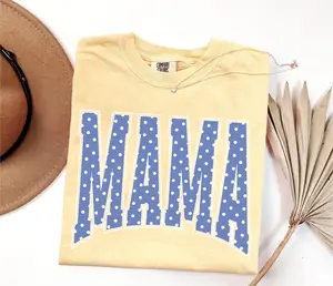 Comfort Colors Mama TShirt, Spring Mama Polka Dot T-shirt, Cute Spring Tee for Mom, Mothers Day Gift, Gift for Mothers Day, Trendy Mom Tee