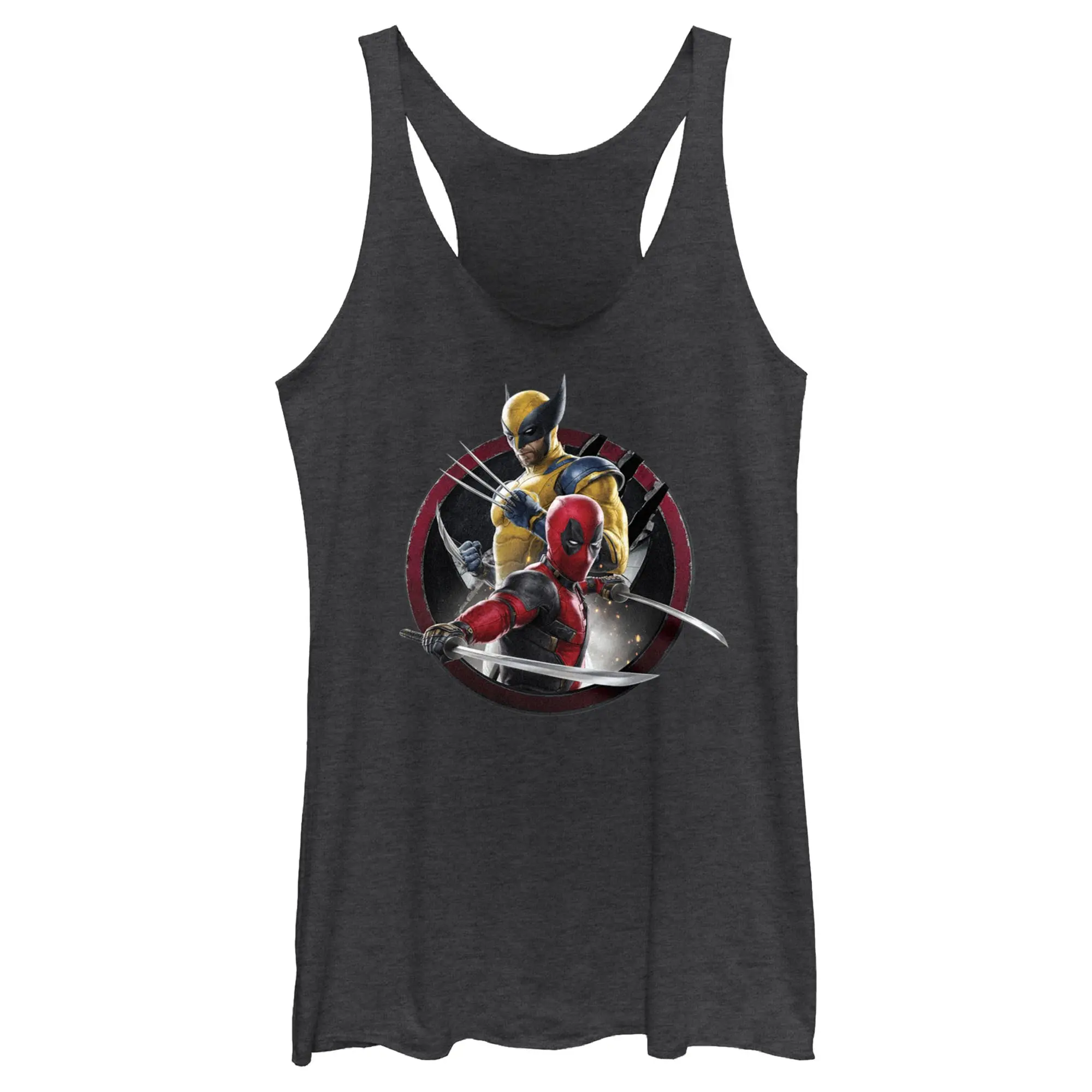 Women's Marvel: Deadpool & Wolverine Badge Racerback Tank Top