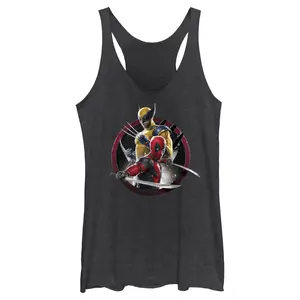 Women's Marvel: Deadpool & Wolverine Badge Racerback Tank Top