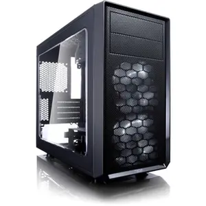Fractal Design FD-CA-FOCUS-BK-W Computer Case with Side Window, Black