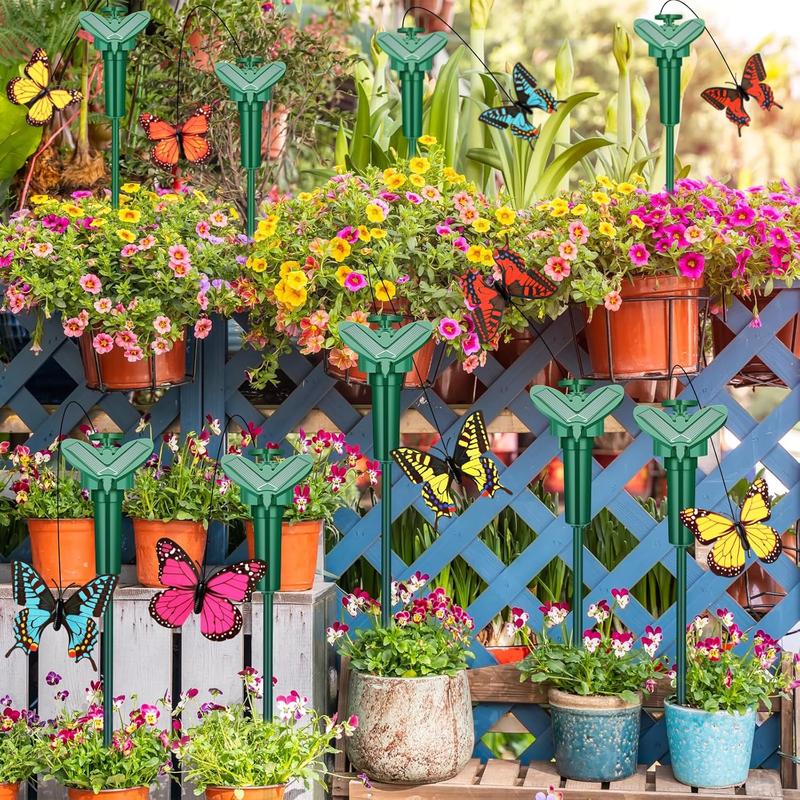 9 Pcs Solar Flying Butterflies Moving Fluttering Butterflies Waterproof Garden Stakes Decorations for Home Yard Pathway Garden Landscape Outdoor Indoor Centerpieces Decorations