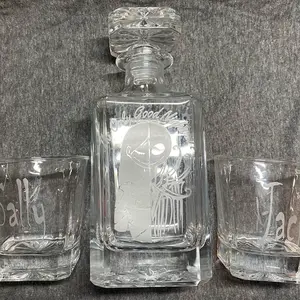 Etched Decanter set