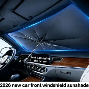 Foldable Anti-UV Windshield Sunshade Cover, Multipurpose Car Front Window Heat Protective Umbrella for Sedan SUVs, Car Exterior Accessories for Men & Women