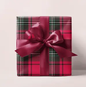Classic Christmas Plaid Wrapping Paper Roll