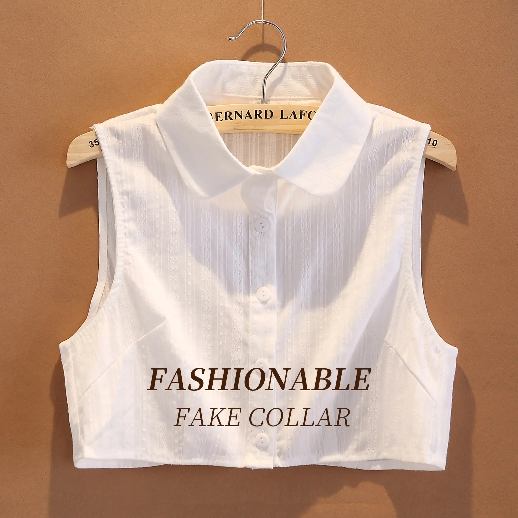 Ladies' decorative fakes collar, a pure cotton white round collar, is available in multiple size specifications, including M, L, XL and 2XL. It can be paired with various coats and is suitable for wearing on all kinds of occasions. Ladies' decorative fakes collar, a pure cotton white round collar, is available in multiple size specifications, including M, L, XL and 2XL. It can be paired with various coats and is suitable for wearing on all kinds of occasions.