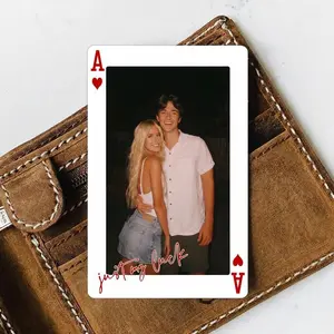 Personalized Metal Photo Wallet Card – Custom Couple Keepsake Gift for Him , Unique Engraved Wedding Anniversary Valentine's Day Gift for Husband, Boyfriend or Loved Ones