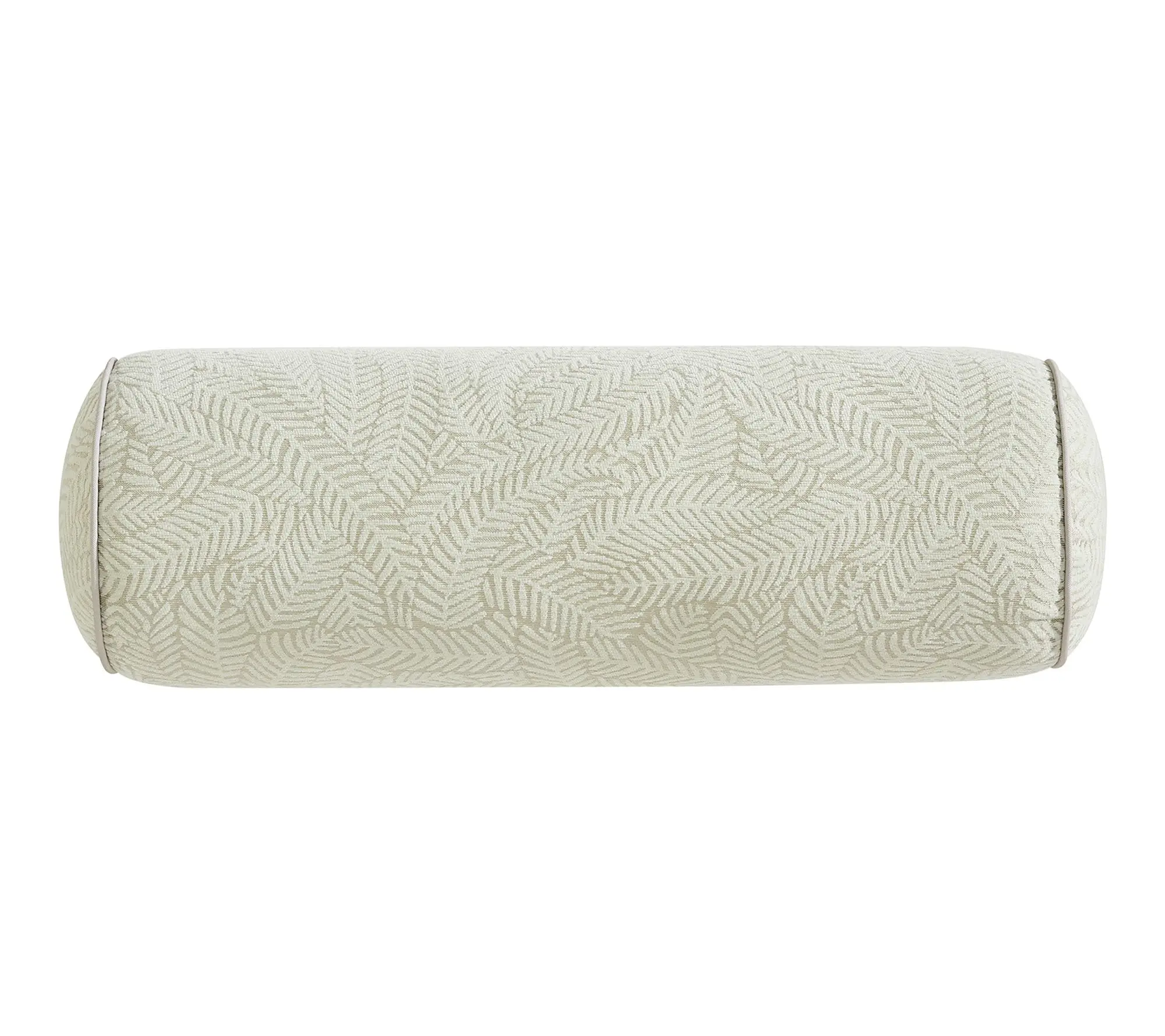 Palm Aire Wren Beige Bolster Decorative Pillow, 8" x 24" Palm Aire Wren Beige Bolster Decorative Pillow, 8" x 24"