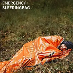Outdoor Emergency First Aid Sleeping Bag, Insulated Rescue Blanket, Portable Sun Protection Cover, Ideal for Hiking, Camping, Disaster Relief, Emergency Survival Gear, Emergency Survival Supplies