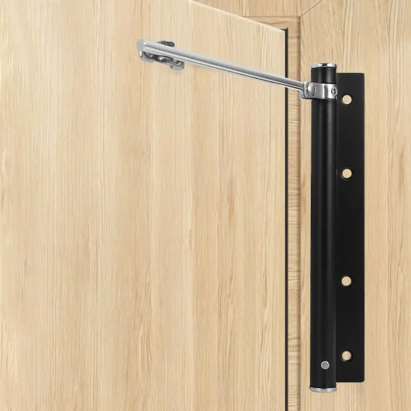 Stainless Steel Automatic Door Closer, Adjustable Spring, Mute Operation, Hidden Closing Mechanism, Ideal for Residential Use