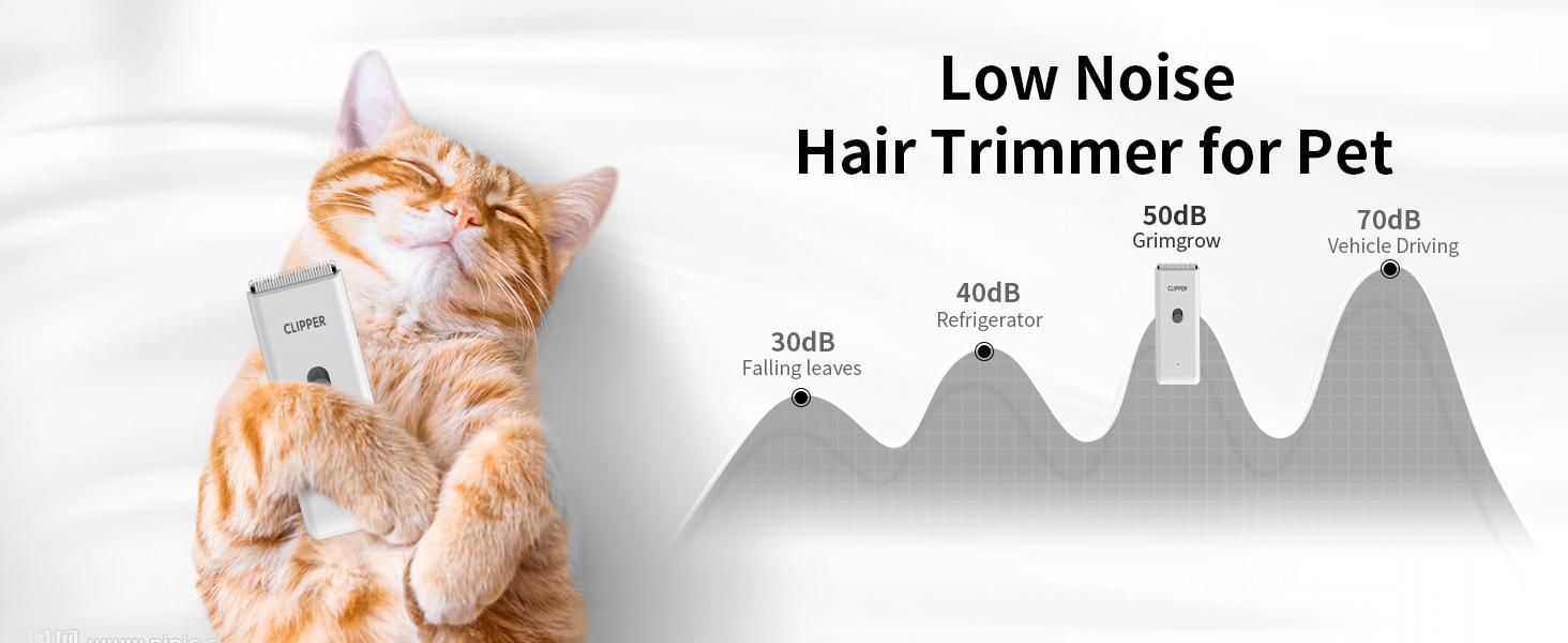 Pet Clippers for Dog Hair Grooming Low Noise, Rechargeable Cordless Cat Shaver with Ceramic Blade,Portable Pet Hair Trimmer for Matted & Long Hair