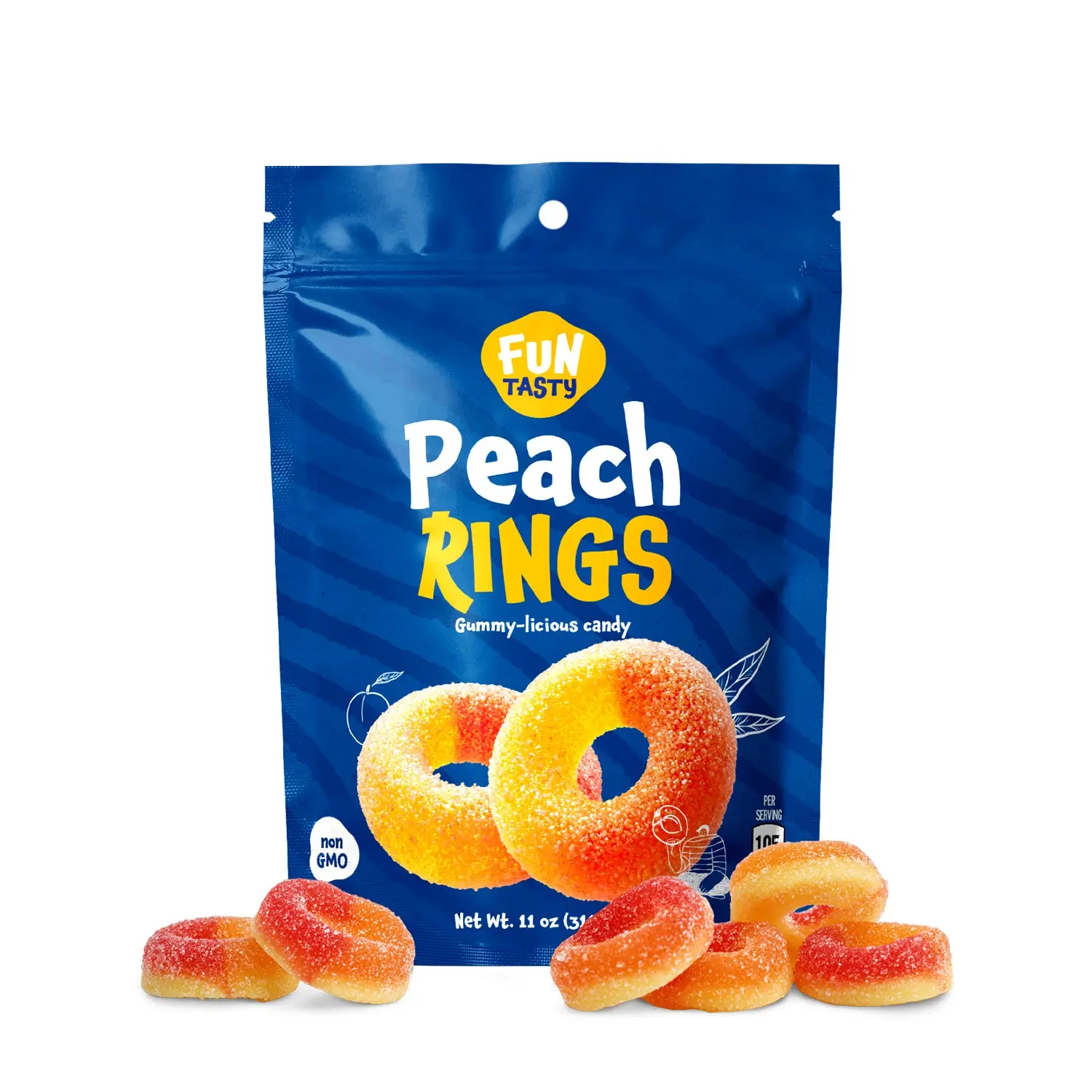 Sour 'n' Sweet Peach Rings Gummy Candy