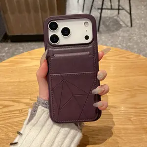 Holds 6 Cards & Stand case for iPhone 13 14 15 16 17 Pro Max, PU Leather Wallet Phone Case with Full Protection cover