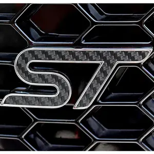 BocaDecals Carbon Fiber ST Emblem Decal Inserts For 2020-2026 Ford Explorer ST