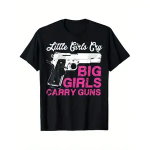 teen clothes Gun Lover Big Carry Guns T-Shirt - Gun Print Loose Fit Casual Tee Suitable for Unisex, Round Neck Short-Sleeve, S-XXXL, Machine Washable for & Outdoor Wear (Gun Enthusiast Apparel)