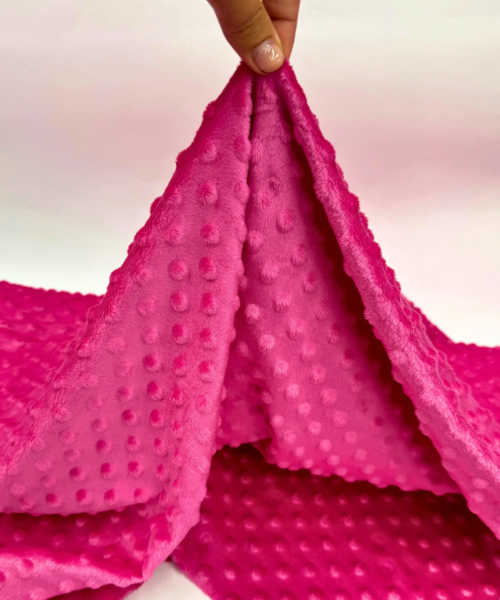 Hot Pink Minky Fabric