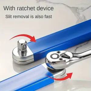 1Set Multi-Functional Extended Wrench,Extended Wrench Booster Lever Kit,Dual-purpose Ratchet and Quick Socket,Ratchet Conversion,Universal Tool for Car Maintenance, Automotive Repair Tools