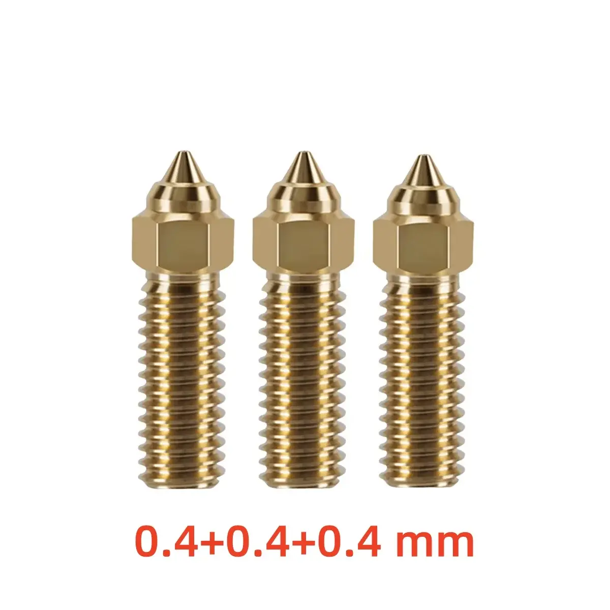 3PC 0.4 Brass nozzle