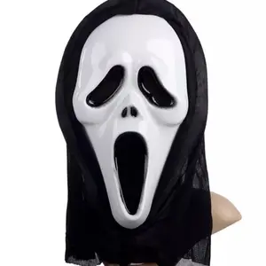 Realistic Horror Face Mask, Natural Rubber Hooded Headpiece, Multi-Color Family Set, Perfect for Halloween Parties