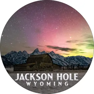 Moulton Barn Northern Lights Magnet Jackson Hole Grand Teton