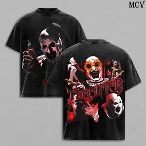 Art the Clown TERRIFIER Premium Acid Wash 100% Cotton T-Shirt, Art the Clown Costume, Halloween Costume, Terrifier Outfit, Halloween Horror Movie Shirt, Horror Fan Gift