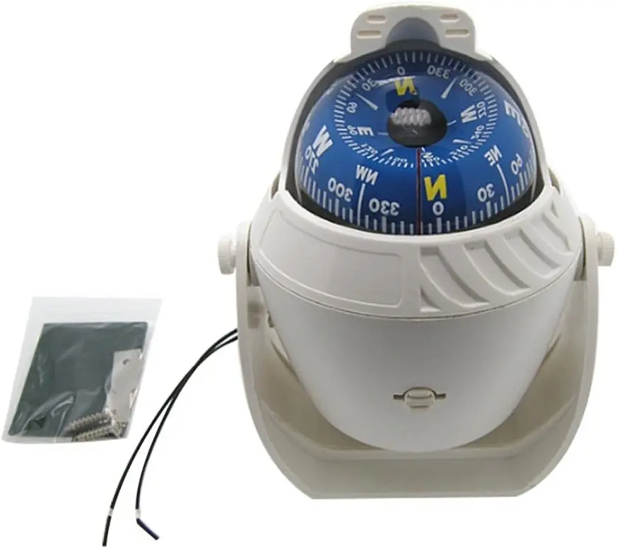 LED Digital Compass for Car Boat Truck Marine Navigation Black White