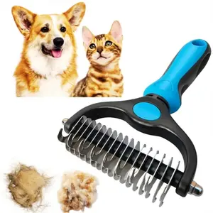 2026 New Universal Pet Detangling Comb for Dogs Grooming Tool Double-Sided Stainless Steel for Coat Care & Shedding Removal Easy to Use Essential Grooming