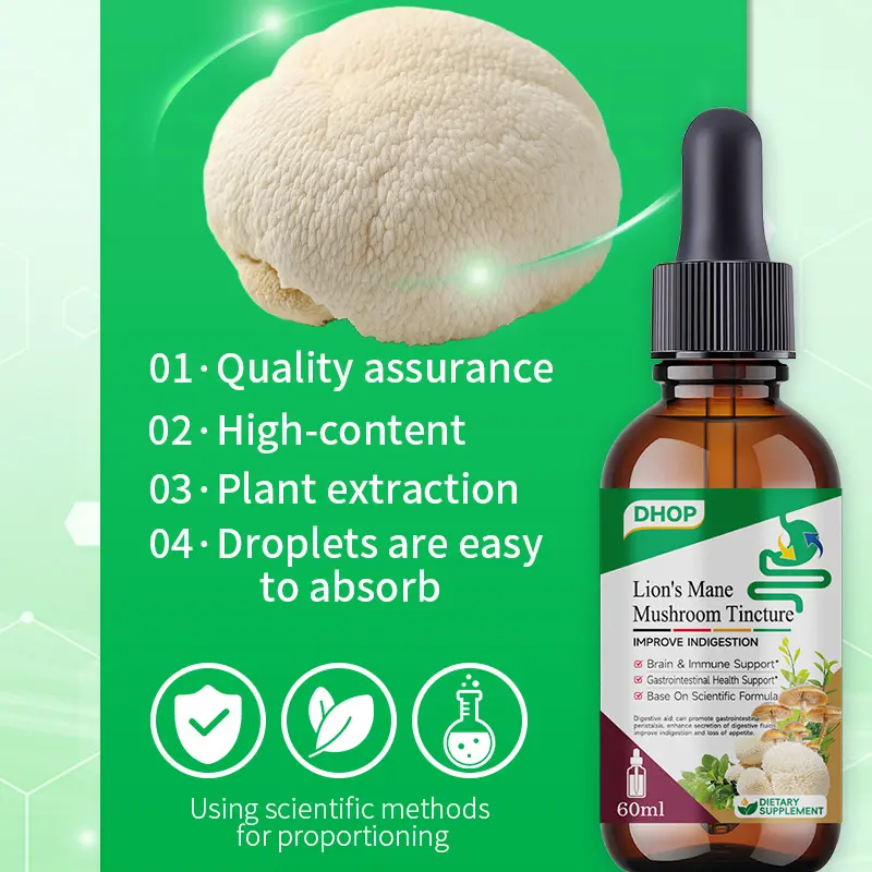 DHOP Lion's Mane Mushroom Drops - Brain & Memory Support
