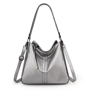 Montana West Hobo Bag for Women Crossbody Purse and Handbags Ladies Chic Shoulder Bags, Pearl Silver