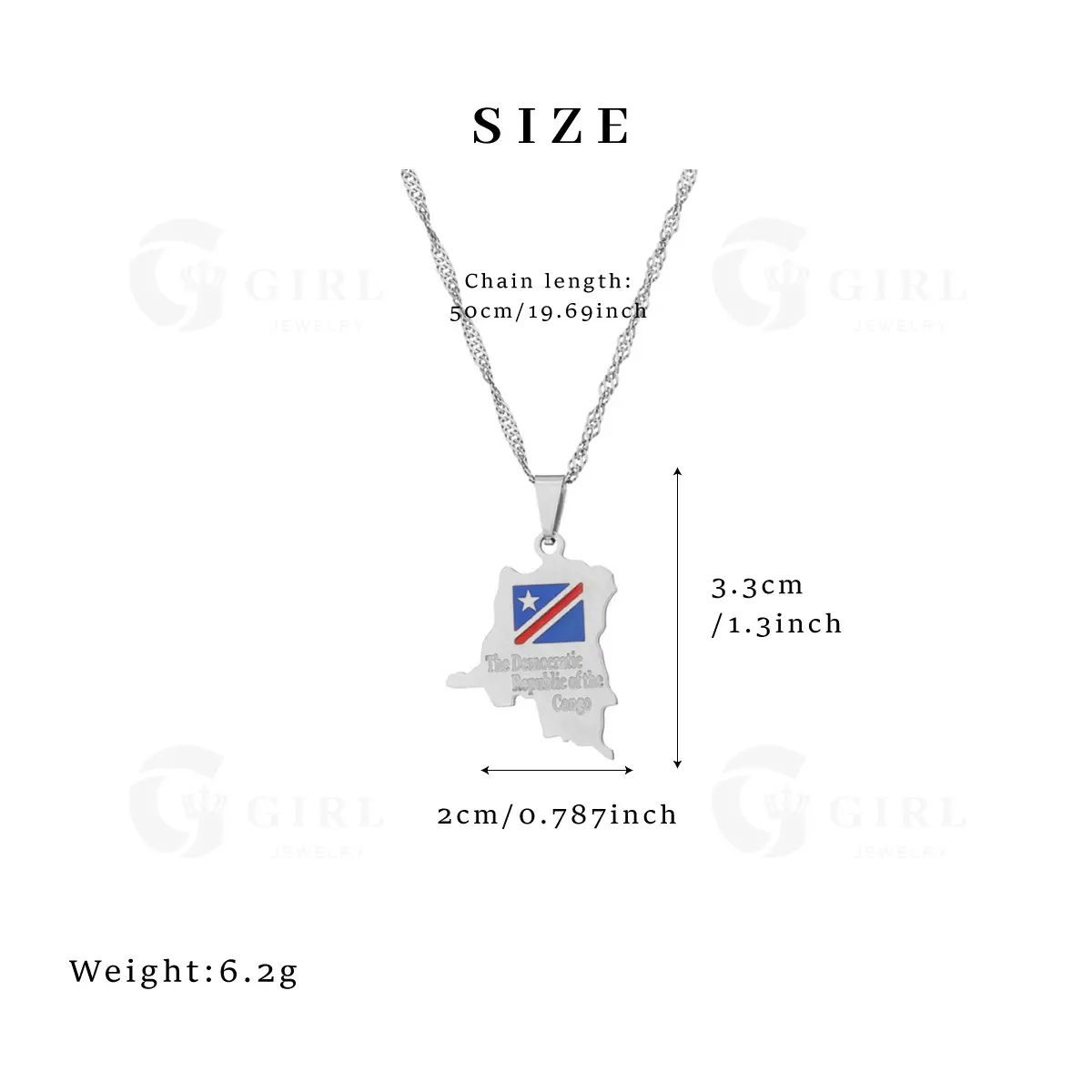 D-Democratic Republic of the Congo（Silver-Color）