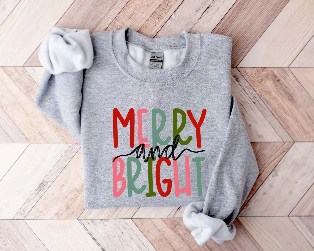 Merry and Bright Sweatshirt, Christmas Sweatshirt, Family Christmas Crewneck, Merry Christmas Sweatshirts for Women, Cozy Winter Pullover, Cute Xmas Graphic Sweater, Holiday Party Apparel, Christmas Gift for Her, Matching Family Shirt