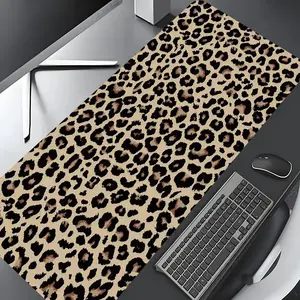Leopard-Print Mouse Pad, Rectangle Gaming Mouse Non-slip Rubber Pad, Aesthetic Desktop Decoration Protective Pad for Home, Office, Laptop, Desktop Computer Games, Desk Accessories