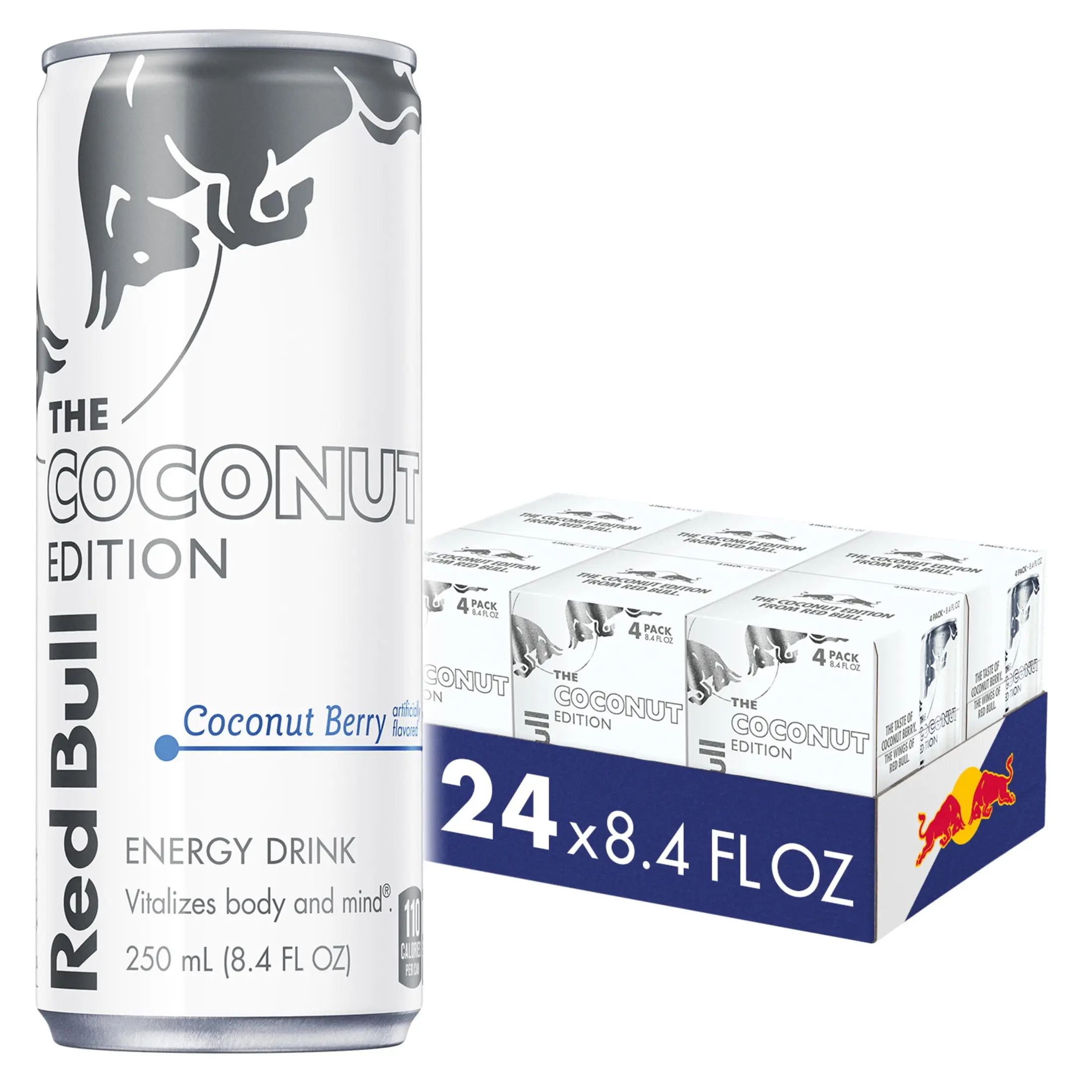 Red Bull Coconut Edition Coconut Berry Energy Drink, 8.4 fl. oz., 6 Packs of 4 Cans Red Bull Coconut Edition Coconut Berry Energy Drink, 8.4 fl. oz., 6 Packs of 4 Cans